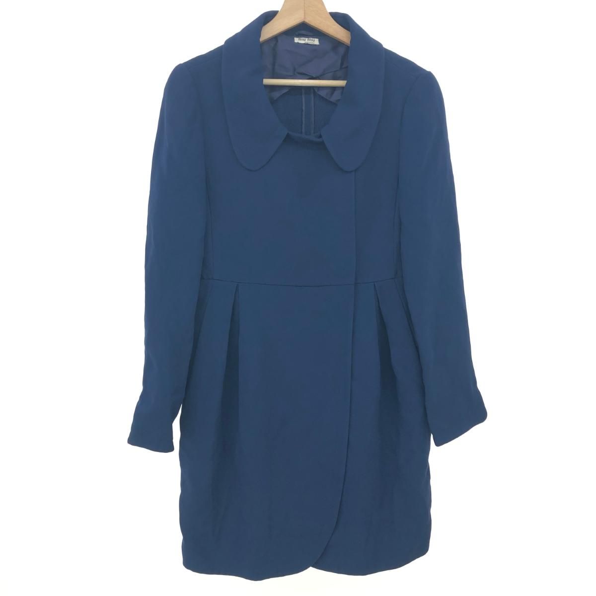 MIU MIU ミュウミュウ コート ネイビー 42 miumiu ミュウミュウ ダブルコート サイズ:42 2009 ネイビー