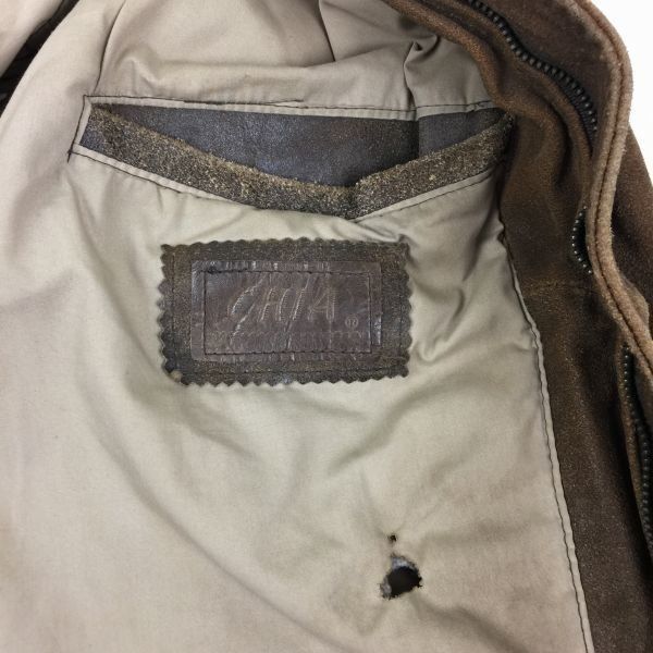 希少Vintage  米軍Bencat 1936 VGC　CHIA　ベトナム/USA空軍ボマージャケット　sizeS〈ブラウン/茶/BROWN〉色　革ジャン/bag〕菅NO.Wメじ62-2 希少Vintage 米軍Bencat 1936 VGC CHIA ベトナム/USA空軍ボマー
