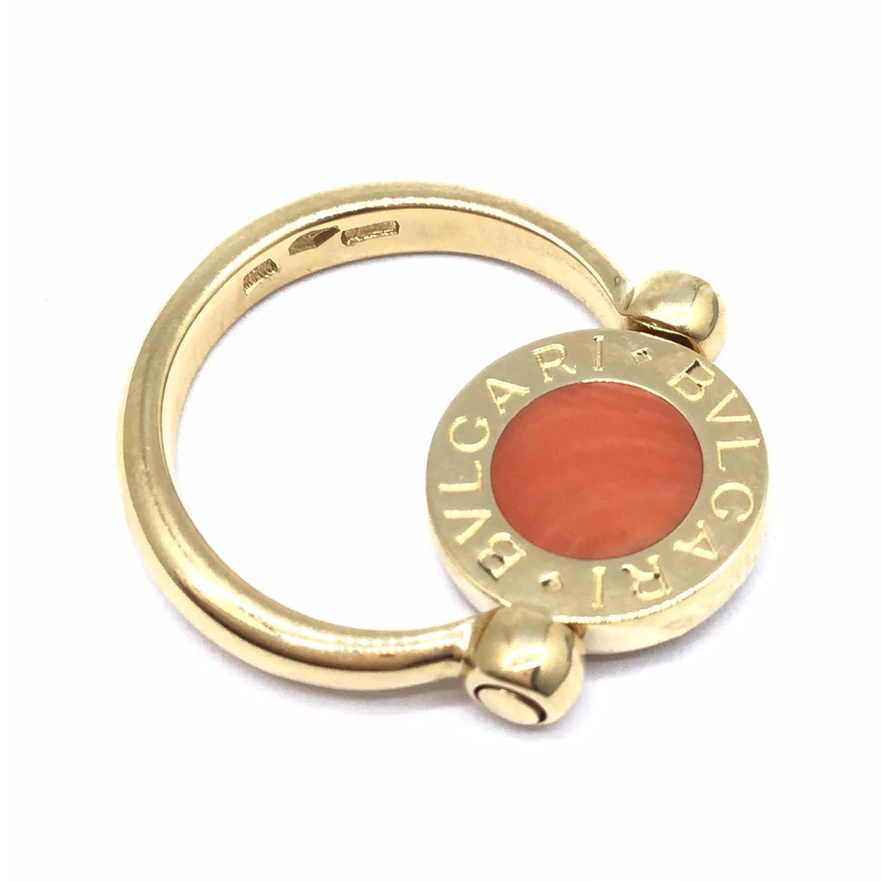 BVLGARI ブルガリ ブルガリブルガリ フリップリング K18YG 約6号 