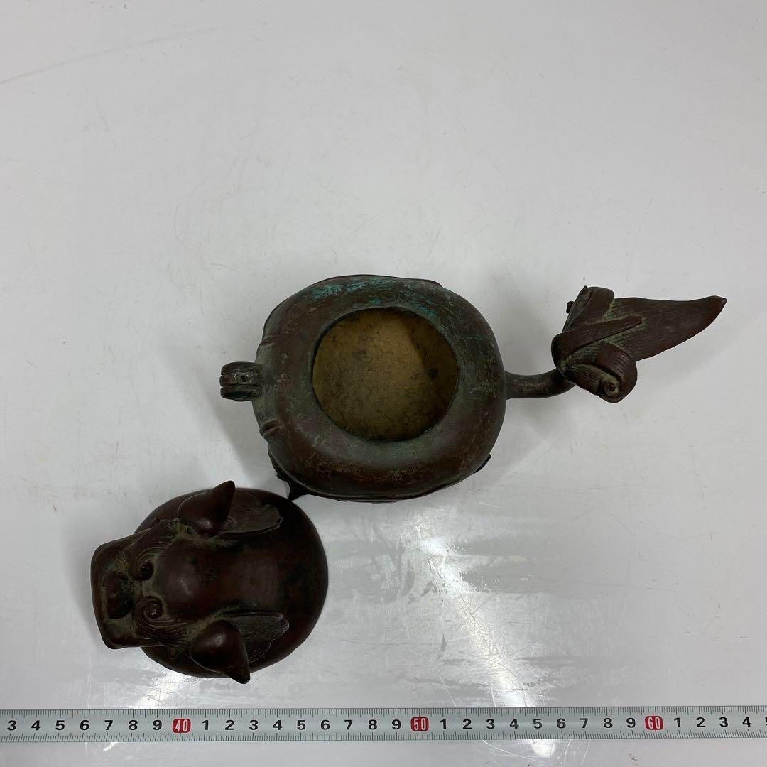 古銅 獅子香炉 919g トヒオ 東さ6-0208 WWW_IBETON_RU