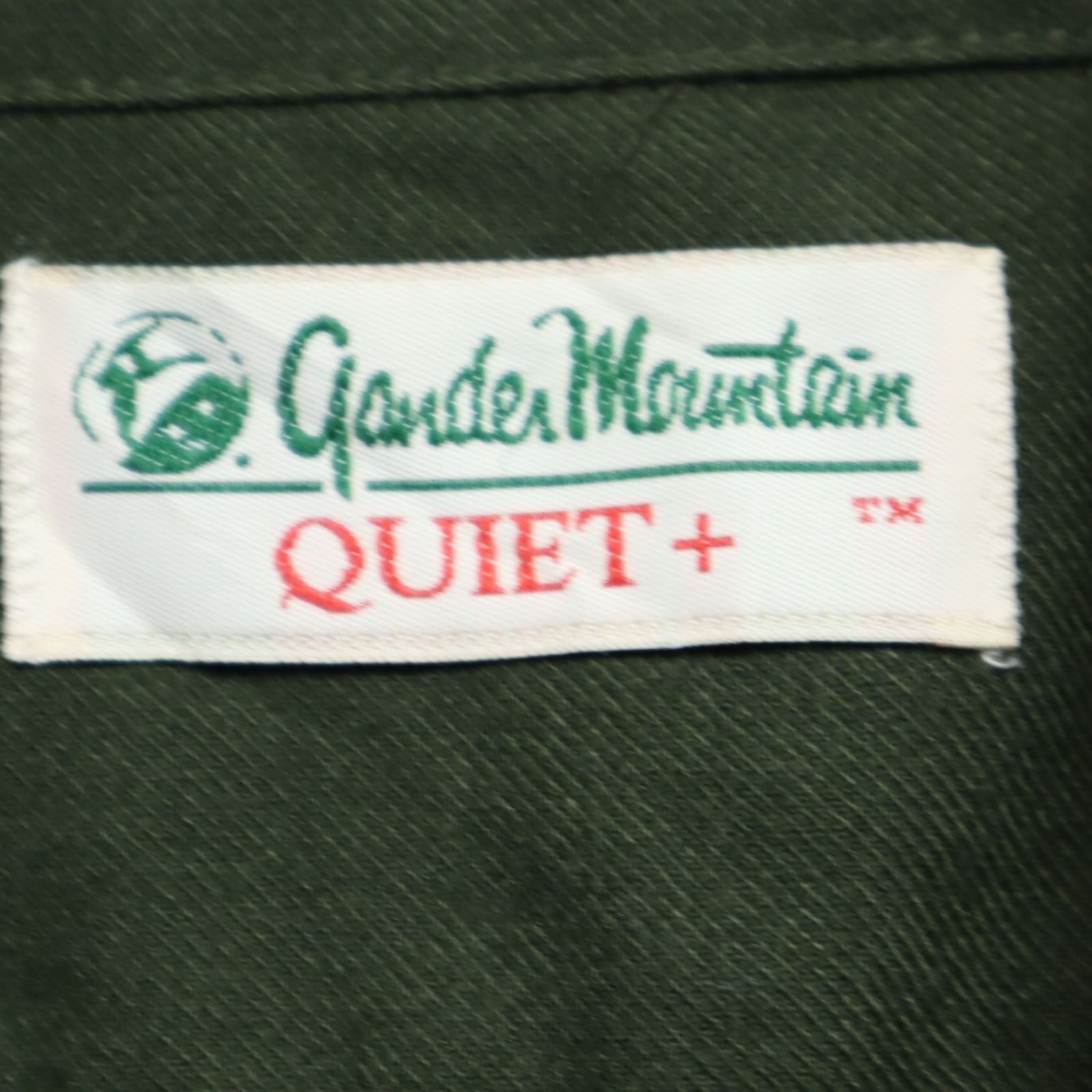 XL 【美品】  Gander Mountain  シャツ 長袖 ウールライク ポリシャツ  無地 カーキ 緑 グリーン 厚手 秋冬 / ヴィンテージ USA古着 N1+0026