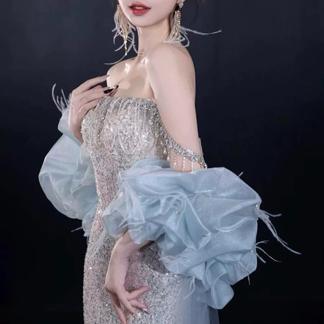 スパンコールがゴージャスなショール付き イブニングドレス 【公式通販】