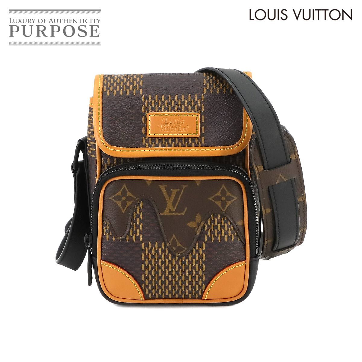 新品同様 ルイ ヴィトン LOUIS VUITTON ジャイアント ダミエ モノグラム アマゾン メッセンジャー ショルダー バッグ ブラウン  90231768 - メルカリ