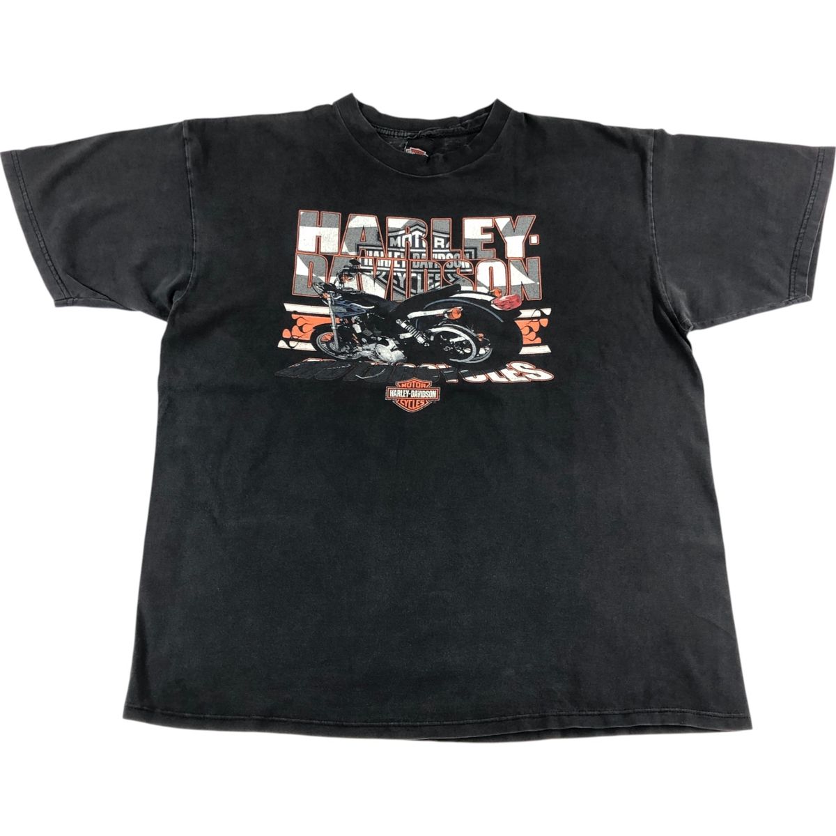 古着 90年代 ハーレーダビッドソン Harley-Davidson ファイヤーパターン モーターサイクル バイクTシャツ メンズXXL相当|eaa556833