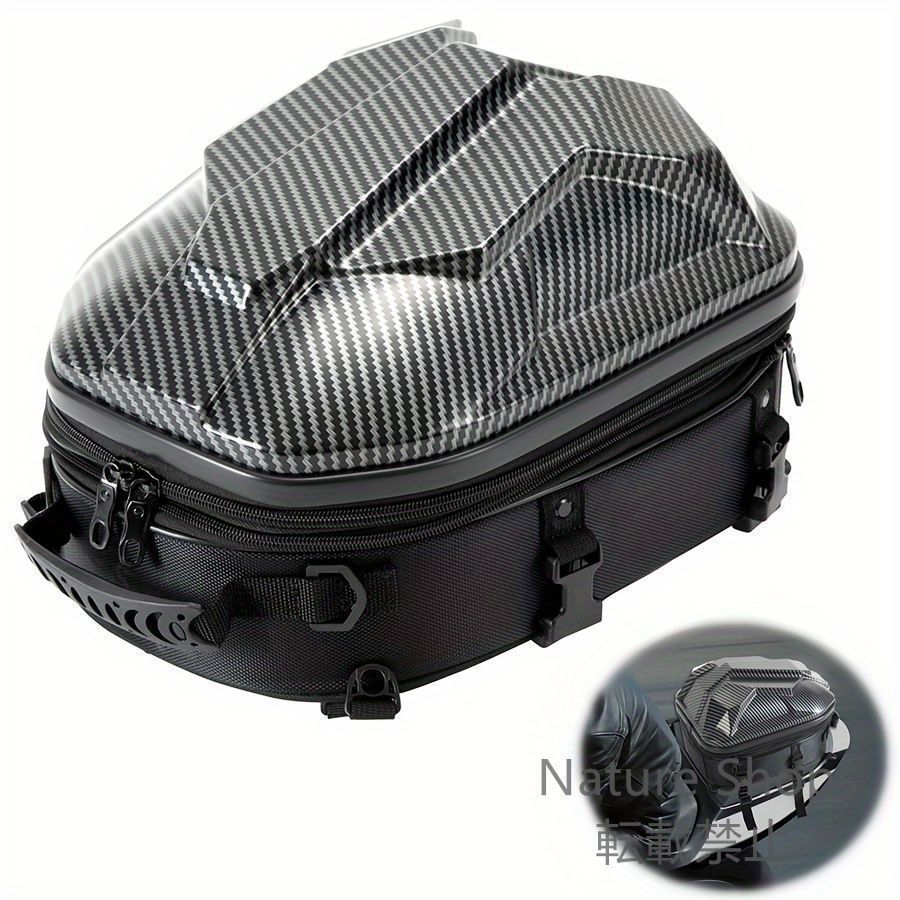 【新品未使用】大容量バイクトランク ヘルメットバッグ 防水オートバ荷物 後部座席パックバックパック15L-20L カーボンファイバーカラー ブラック 旅行 アウトドア お出かけcp99