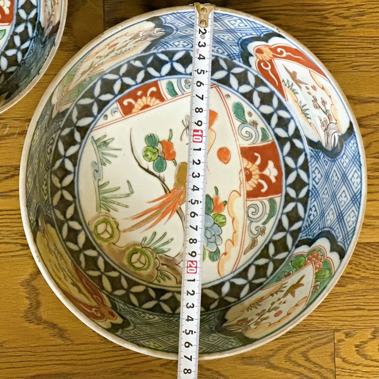 古伊万里 色絵 深鉢 三重鉢 三つ鉢 三つ組鉢 大鉢 3点セット 鳳凰 盛り