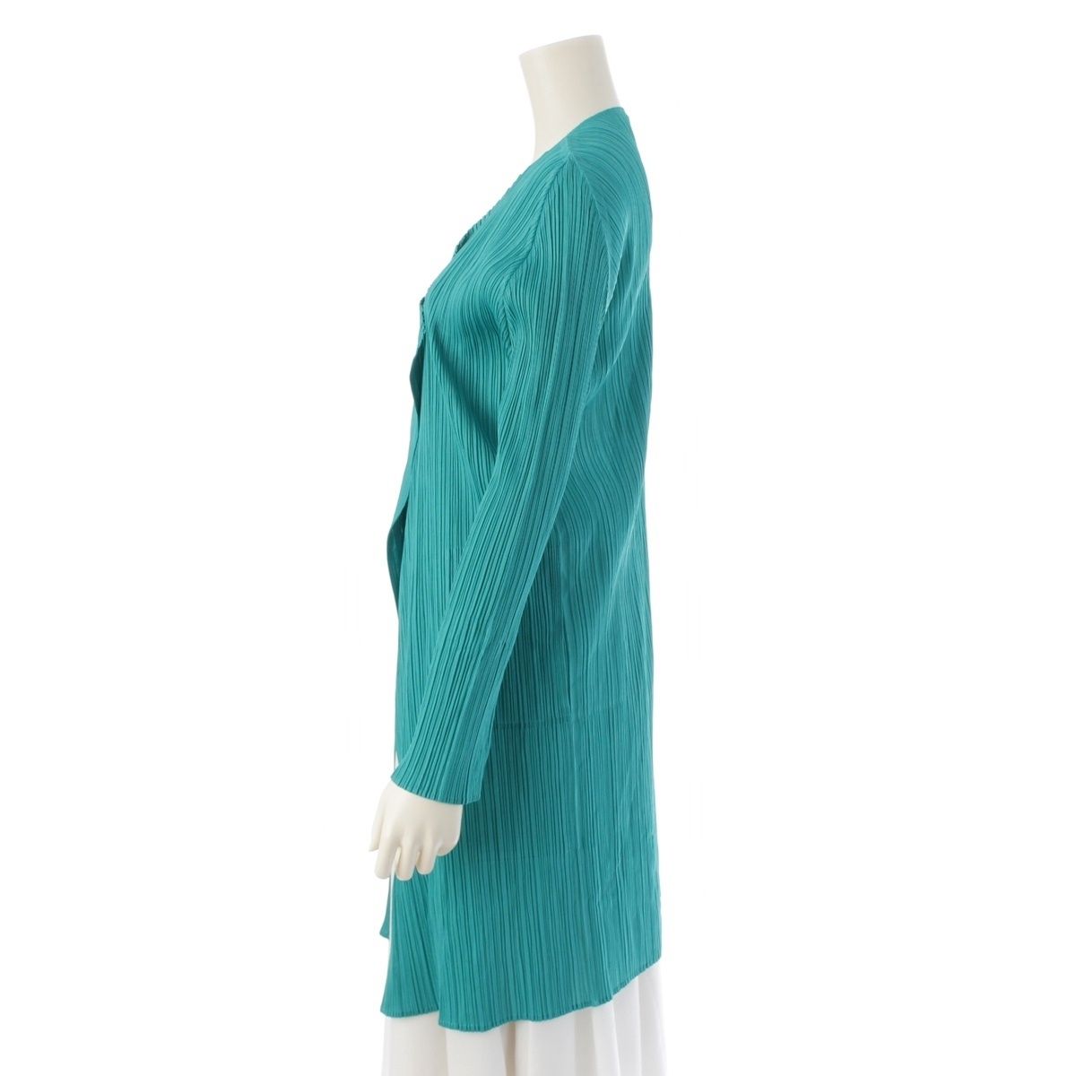 PLEATS PLEASE イッセイミヤケ ワンピース カーディガン グリーン 