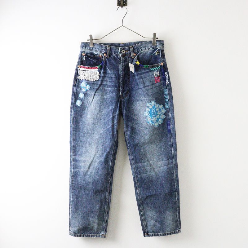 2025MS 今季 品 マーブルシュッド marble SUD rhythm rough DENIM デニムパンツ M ネイビー インディゴ 2400014522129