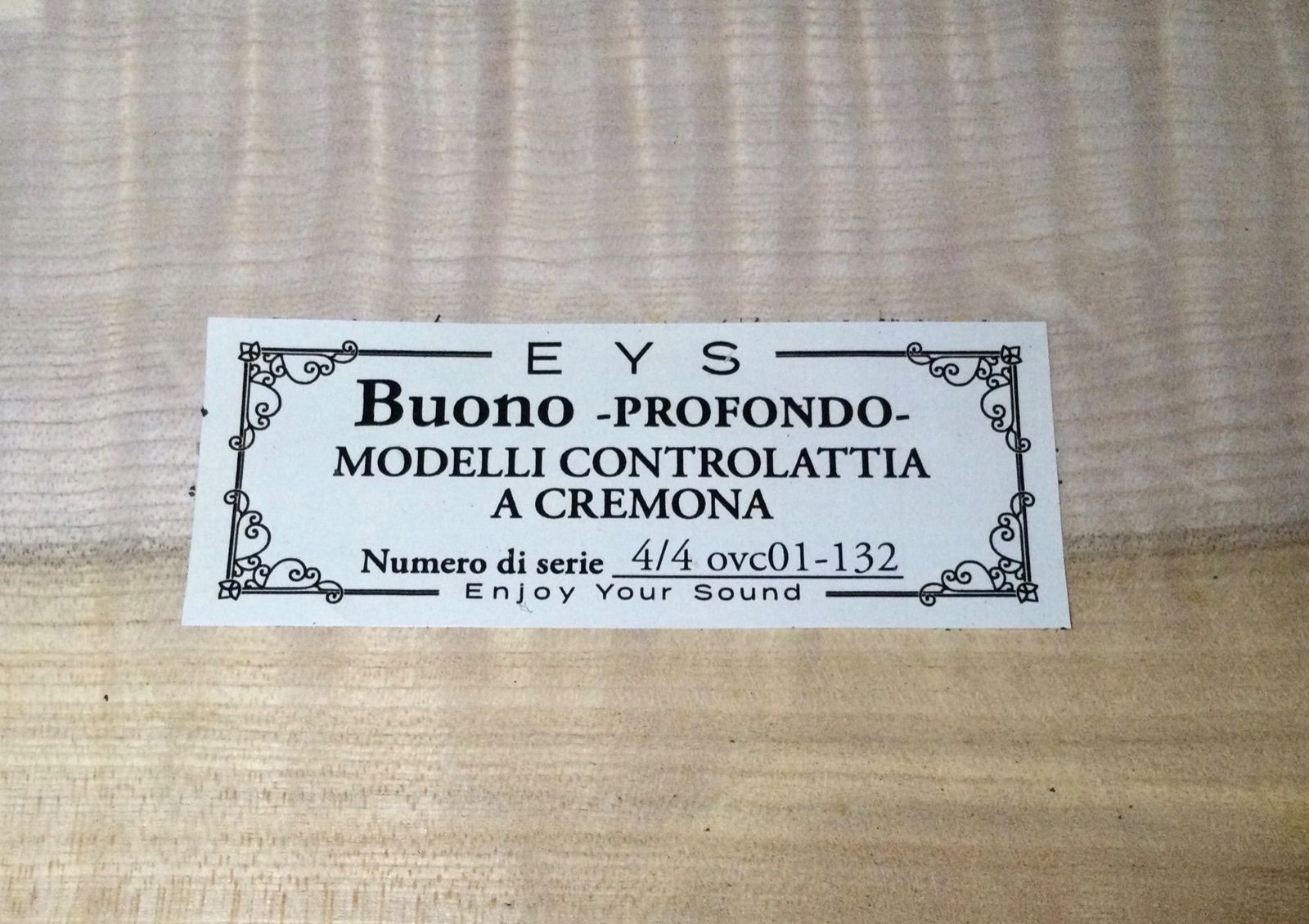 【調整品】EYS Buono PROFONDO 4/4 チェロ 極美品○Buono PROFONDO○ 4/4 チェロ 美虎杢の高品質チェロ