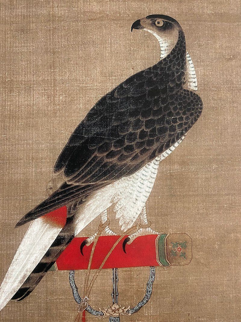 元 徐沢 架上鷹図 巻物 文人画 国画 字画 名画 中国画 仏像 東 元 徐沢 架上鷹図 巻物 文人画 国画 字画 名画 中国画 仏像 東