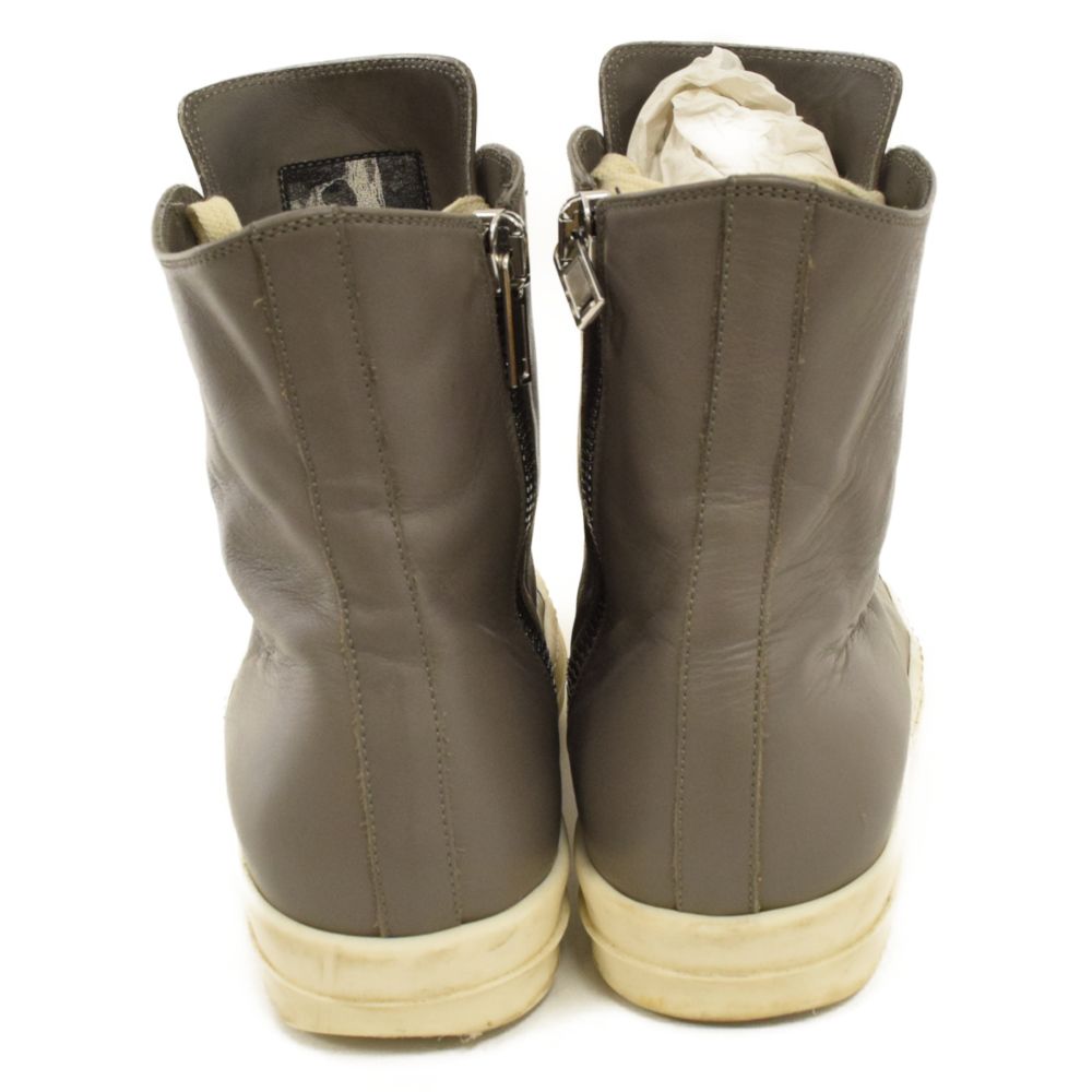 Rick Owens (リックオウエンス) 22SS RAMONES SNEAKERS ラモーンズ サイドジップ ハイカットスニーカー グレージュ  RU01B1890 - メルカリ