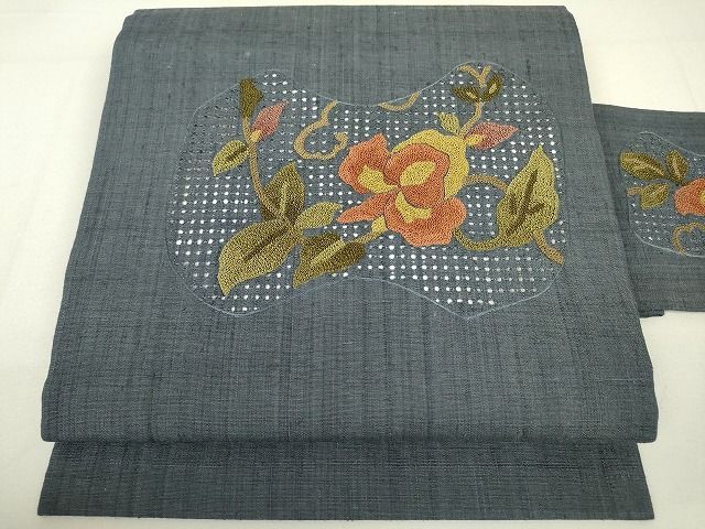 (汕頭刺繍) 相良刺繍 六通 金糸 汕頭刺繍) 相良刺繍 六通 金糸（平和屋着物◎中国三大刺繍
