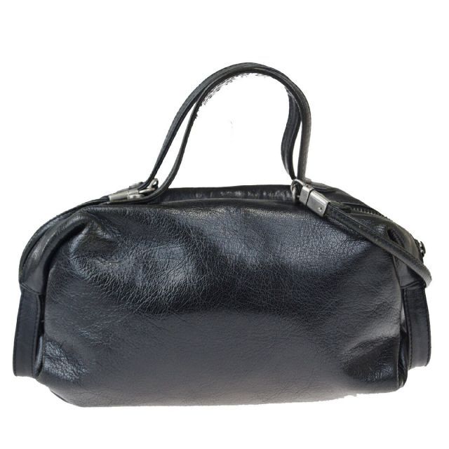 ヴィヴィアンウエストウッド　ハンドバッグ　オーブ　型押しロゴ　ブラック　レザー Vivienne Westwood ヴィヴィアンウエストウッド ハンドバッグ