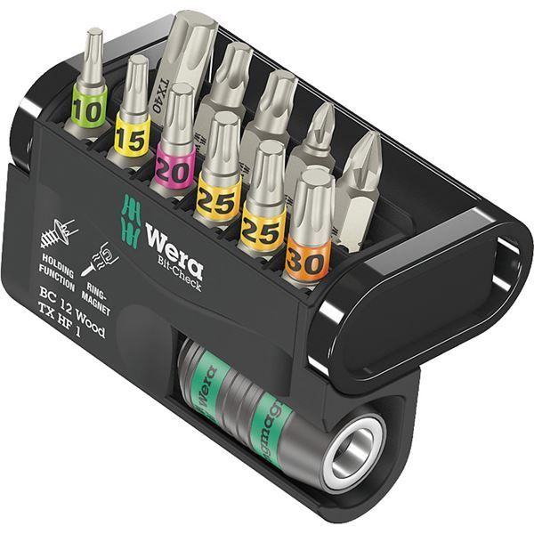 WERA ヴェラ 12本組 差込6.35mm 木工用 ビットセット 057435 工具 ツール DIY 作業工具 道具