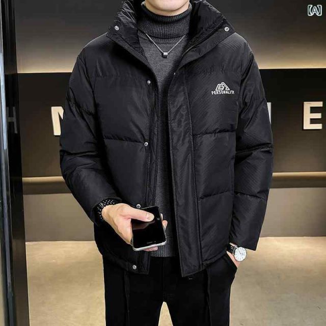 秋冬 コーデ メンズ 服 シンプル ファッション オシャレ 大人 かっこいい 大きいサイズ ストリート 紳士服 ダウン ジャケット アウター 薄手 ホワイトダックダウン 暖かい カジュアル