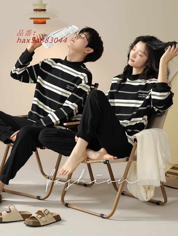 ペアパジャマ 冬春秋 ルームウェア メンズ カップル 部屋着 ギフト 韓国風 寝巻き ペア 寝間着 ゆったり シンプル hax5a883044 WWW_SMP1DAWEKUDUS_SCH_ID