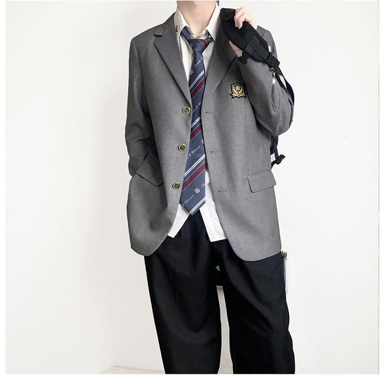  男子高校制服 男子 ブレザー 4点セット スクールジャケット スクールブレザー ロングパンツ スクールシャツ ネクタイ フォーマル スーツ 無地 生 高校生 中学 学生服 コート song 199 スーツ ブレザー フォーマル ドレス スーツ