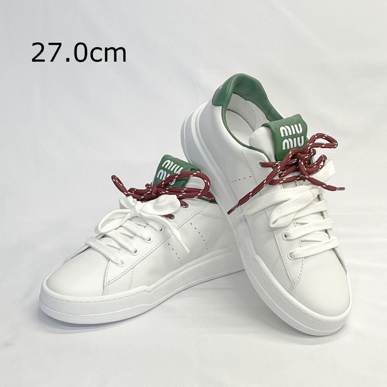 27.0cm MIU MIU ミュウミュウ スニーカー 5E387E 3L48 F0A8Z
