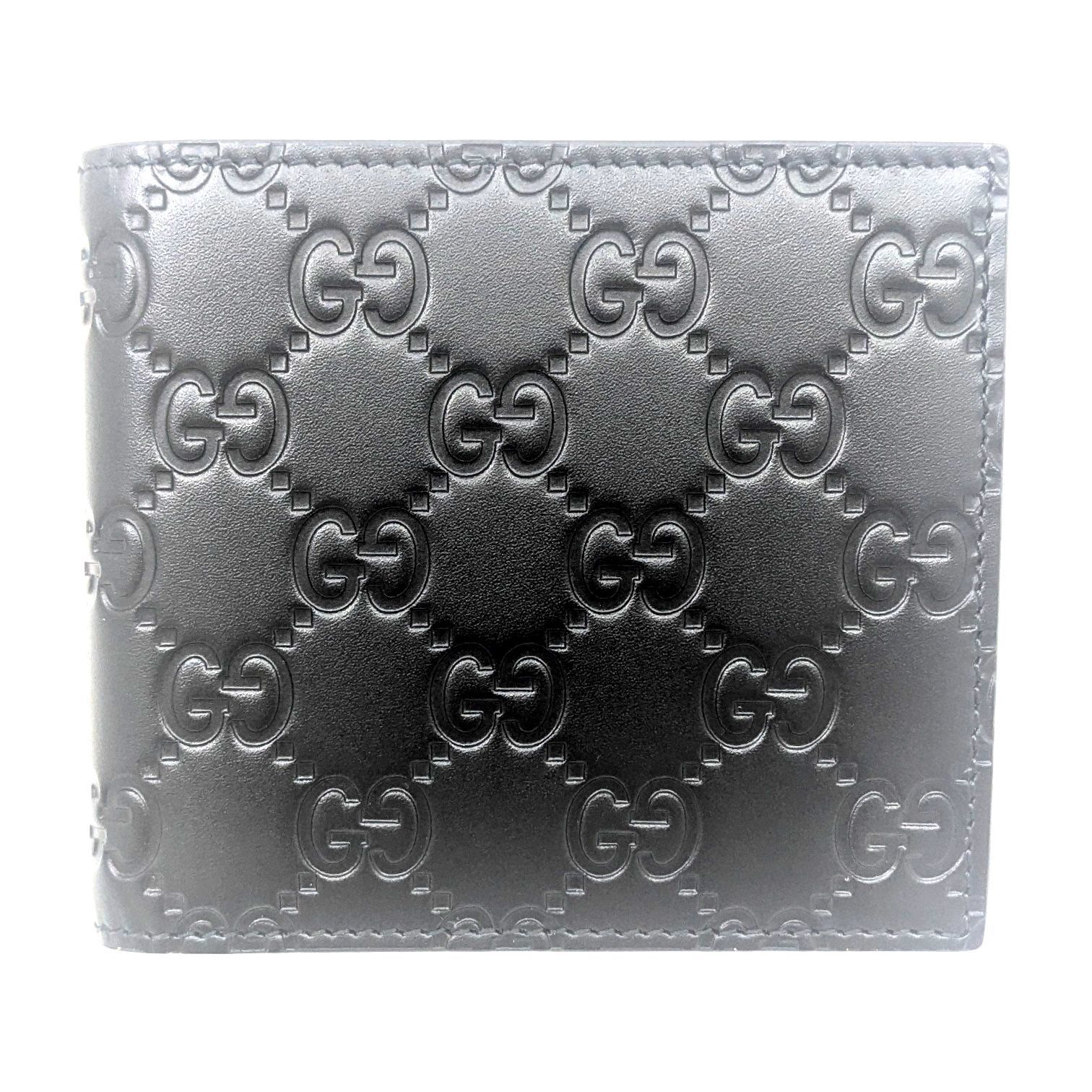 GUCCI グッチ グッチシマ 二つ折り財布 折り財布 レザー 779841 ブラック 黒 コンパクト ウォレット メンズ ブランドギャラリー東心斎橋店