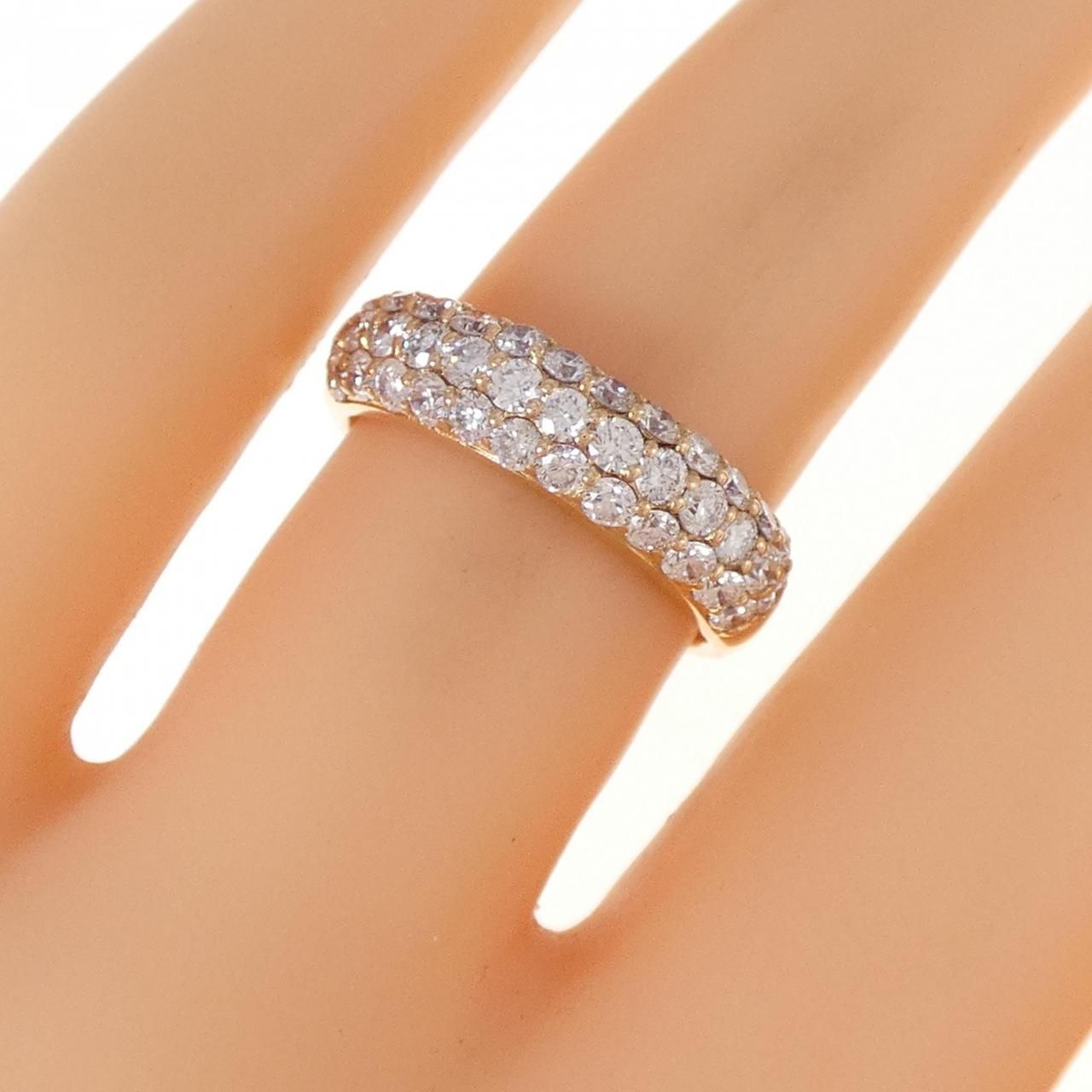 K18PG パヴェ ダイヤモンド リング 1.00CT - メルカリ