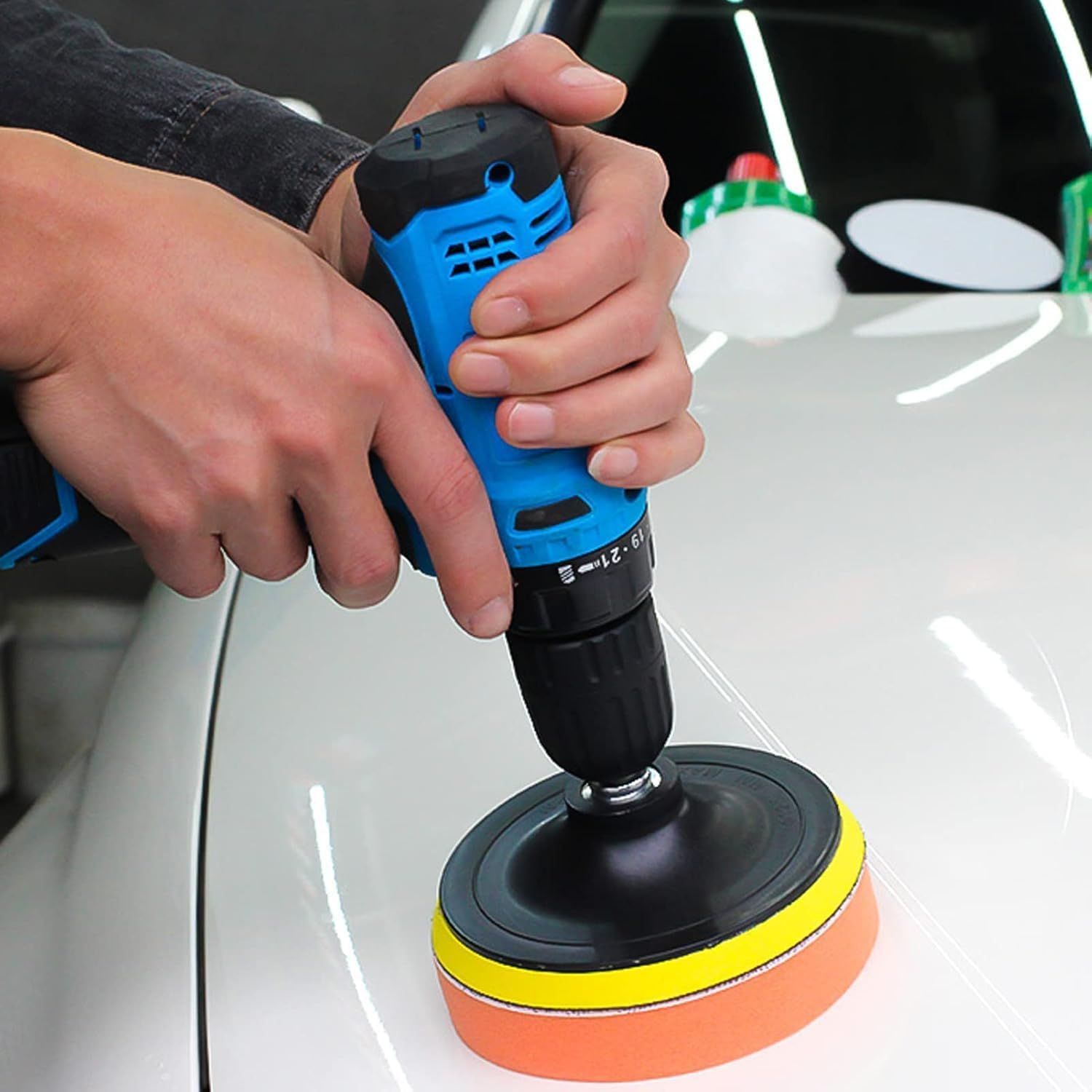 20点セット 研磨パッド マキタ バフ ポリッシャー 電動ポリッシャー 掃除用セット 金属 木材 ドリル 研磨機 水垢取りに さび落とし 浴室掃除 多色