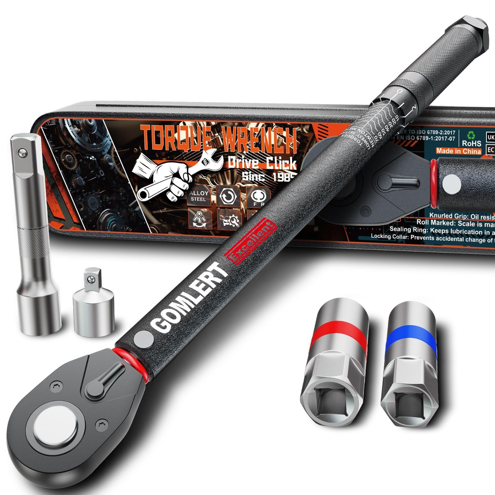 【在庫セール】5点セット Nm 5-70 (9.5mm) 3/8SQ 差込角 プレセット型 トルクレンチ GOMLERT