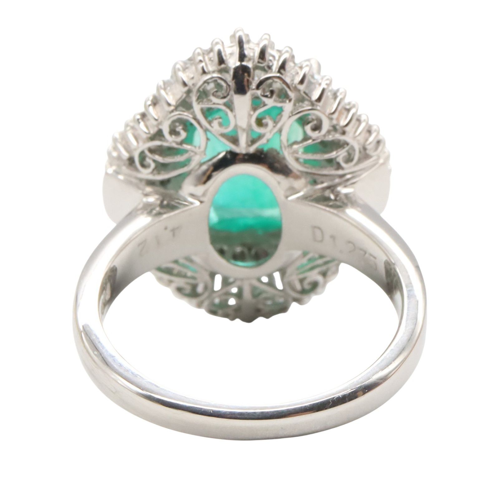 リング 指輪 エメラルド ダイヤモンド リング Pt900 エメラルド  