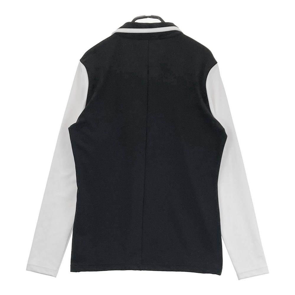 サイズ：L DESCENTE GOLF デサントゴルフ  アシンメトリー 長袖ポロシャツ  ブラック系 [240101481458] ゴルフウェア レディース ストスト サイズ：L DESCENTE GOLF デサントゴルフ アシンメトリー 長袖
