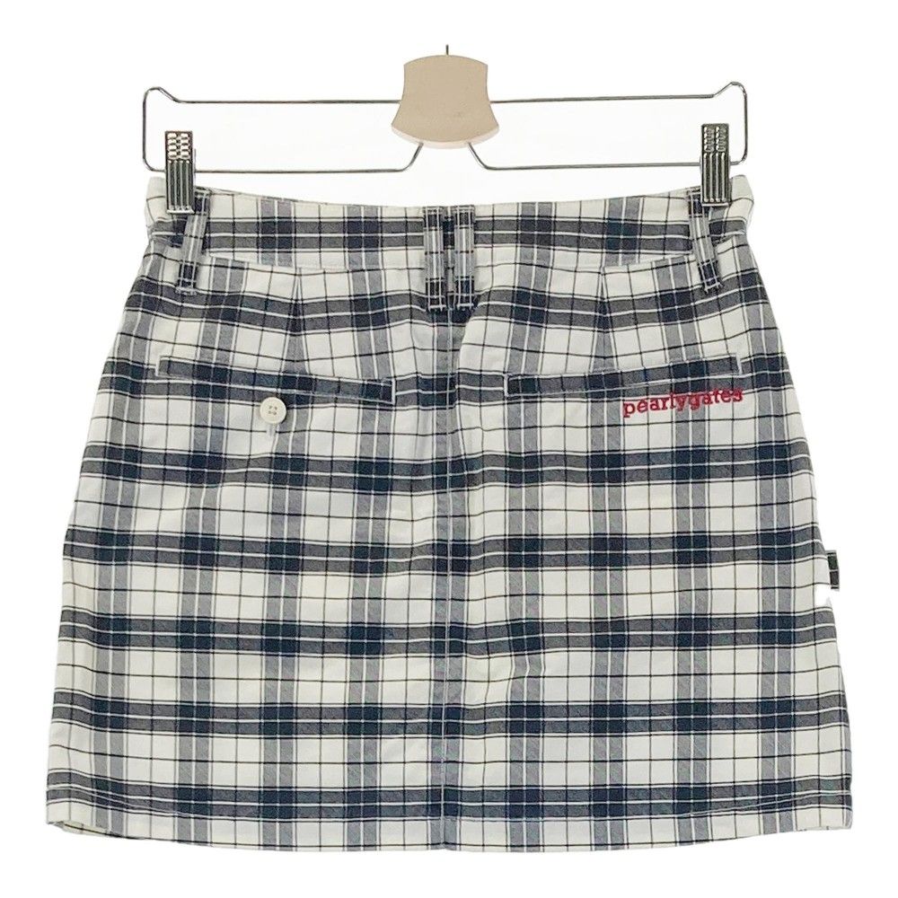 サイズ：0 PEARLY GATES パーリーゲイツ 2025年モデル ストレッチスカート ロゴ チェック柄 グレー系 [240101439361] ゴルフウェア レディース ストスト サイズ：0 PEARLY GATES パーリーゲイツ 2025年モデル
