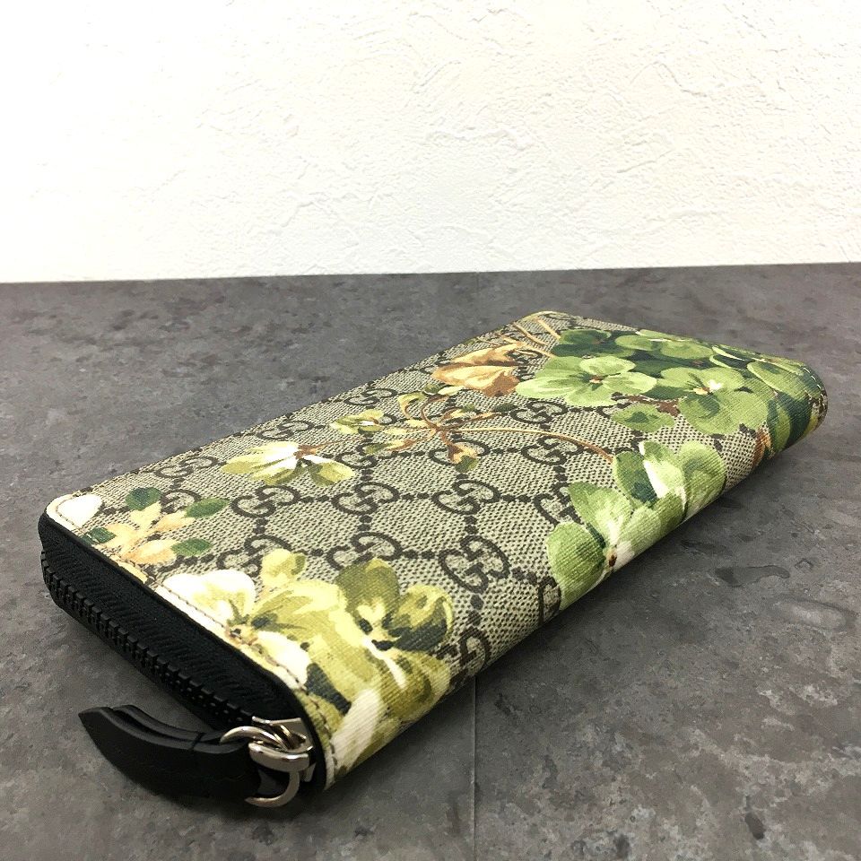送料込み！ 未使用品 GUCCI ジップウォレット ブルームス グリーン 341