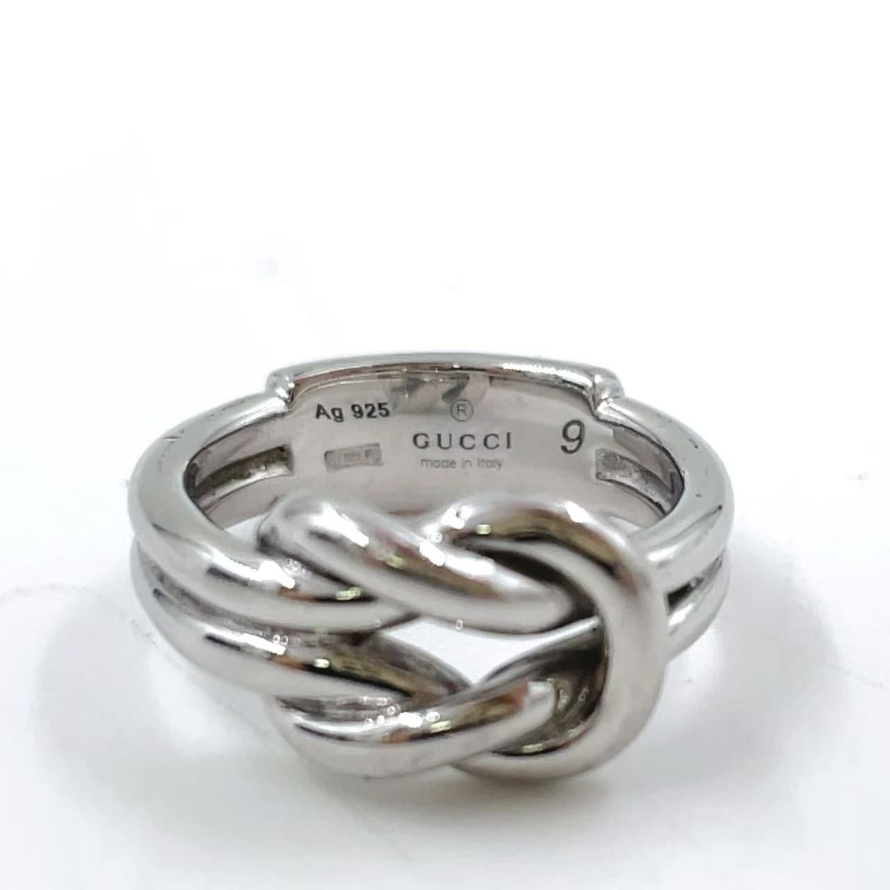 GUCCI 指輪 シルバーリング ノット インフィニティ リング ワイド 16号 2025年最新】グッチインフィニティリングの人気アイテム - メルカリ