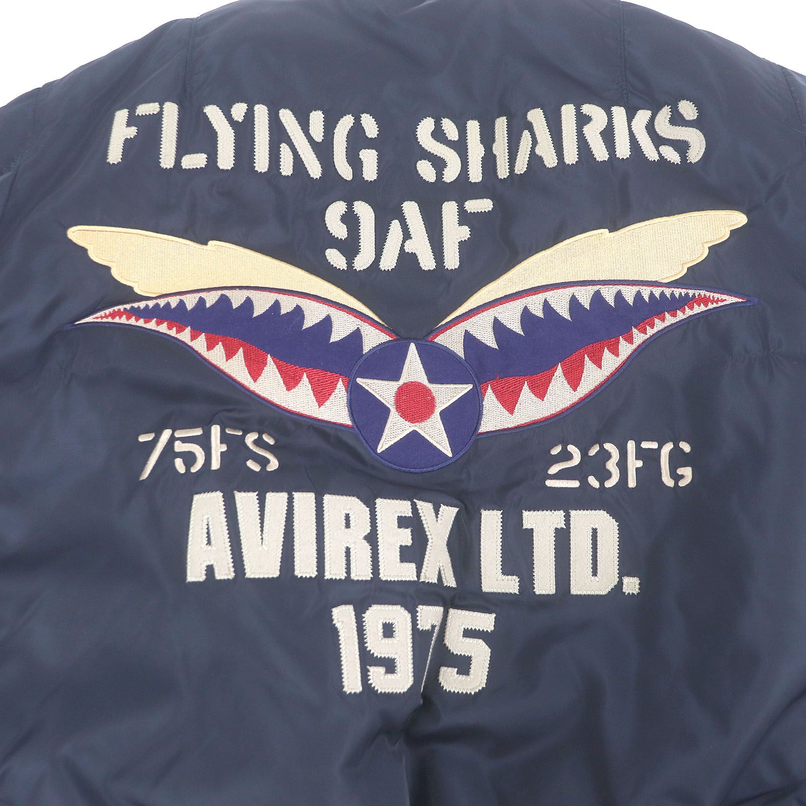 T*G様 アヴィレックス MA-1 フライト ジャケット 刺繍ワッペン フルデコ 良品□AVIREX アヴィレックス ワッペン 刺繍 リバーシブル 中綿