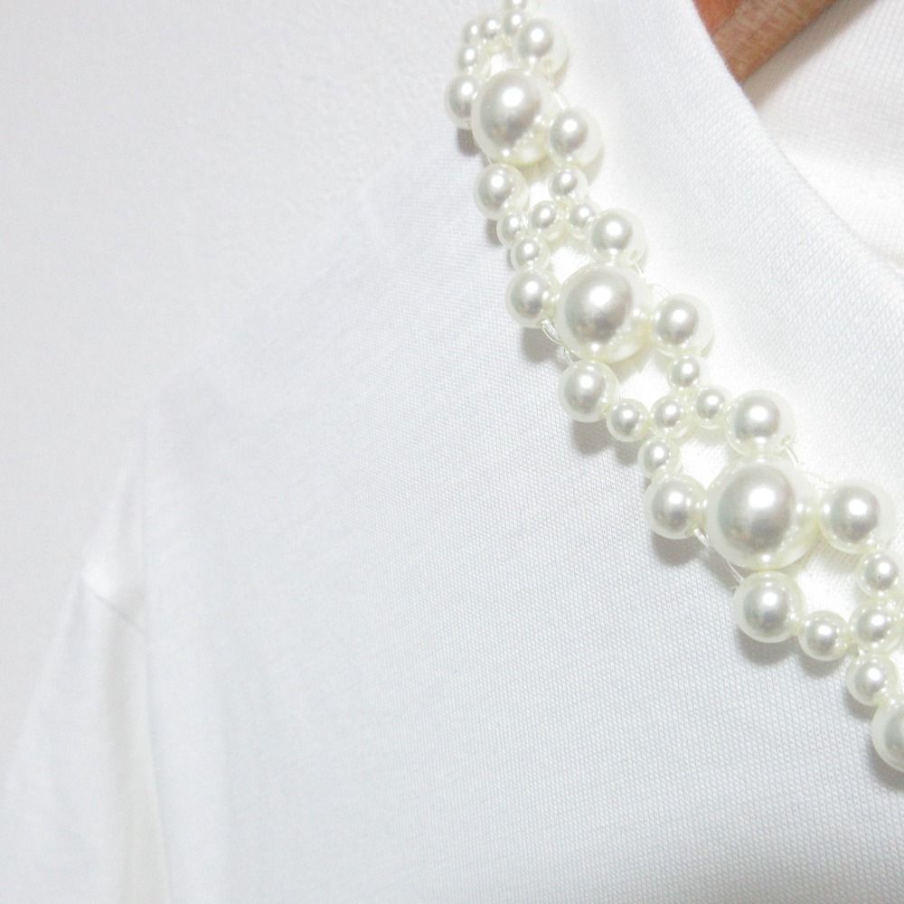 未使用 Simone Rocha シモーネロシャ Aライン パールデザイン 半袖