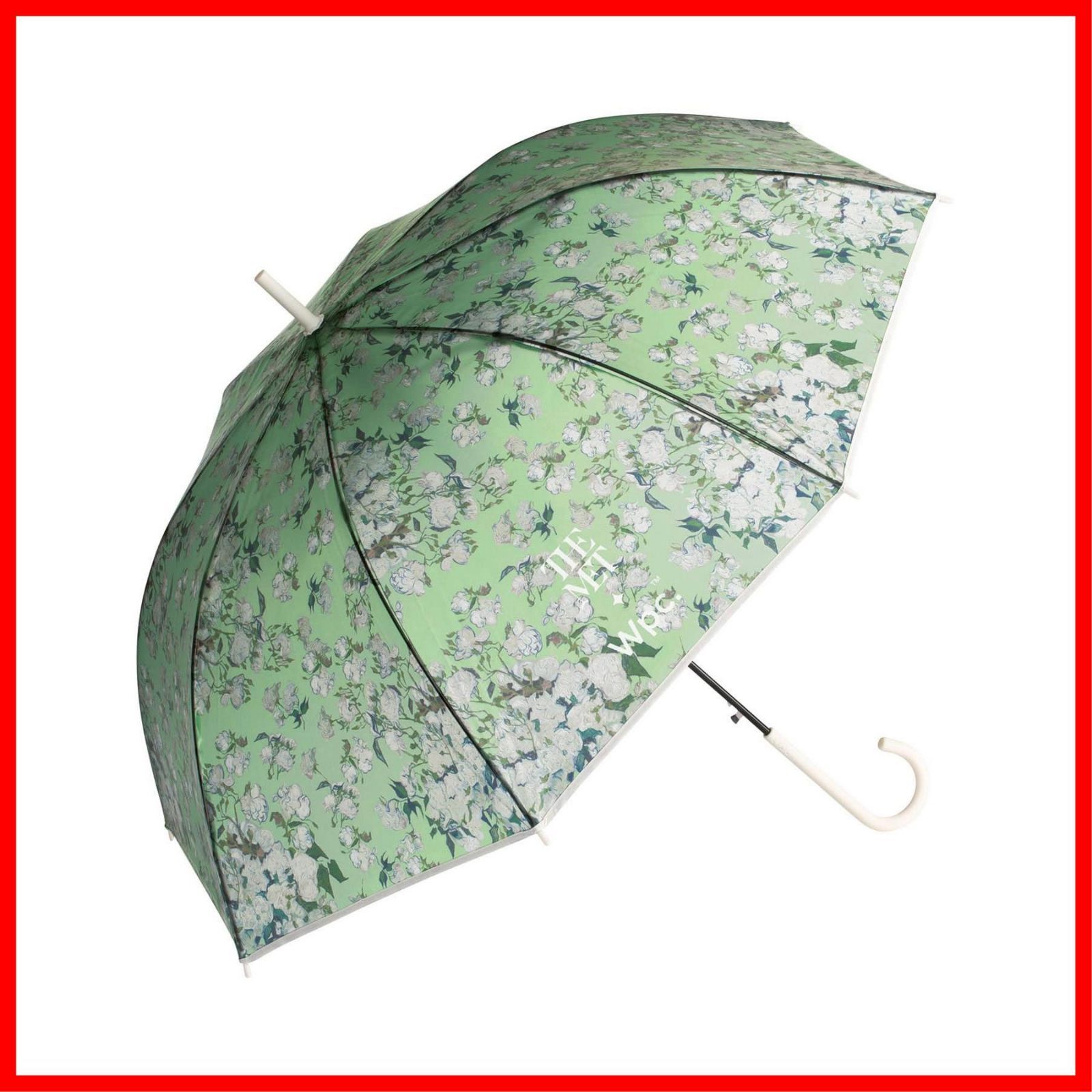 在庫 ジャンプ 大きい レディース 絵画 親骨61 cm 花柄 シック 長傘 おしゃれ 映え ファン ゴッホ 薔薇 コラボ 名画アンブレラ THE MET ビニール傘 メトロポリタン美術館 通勤 通学 2025 Wpc. PT-MT 03-001