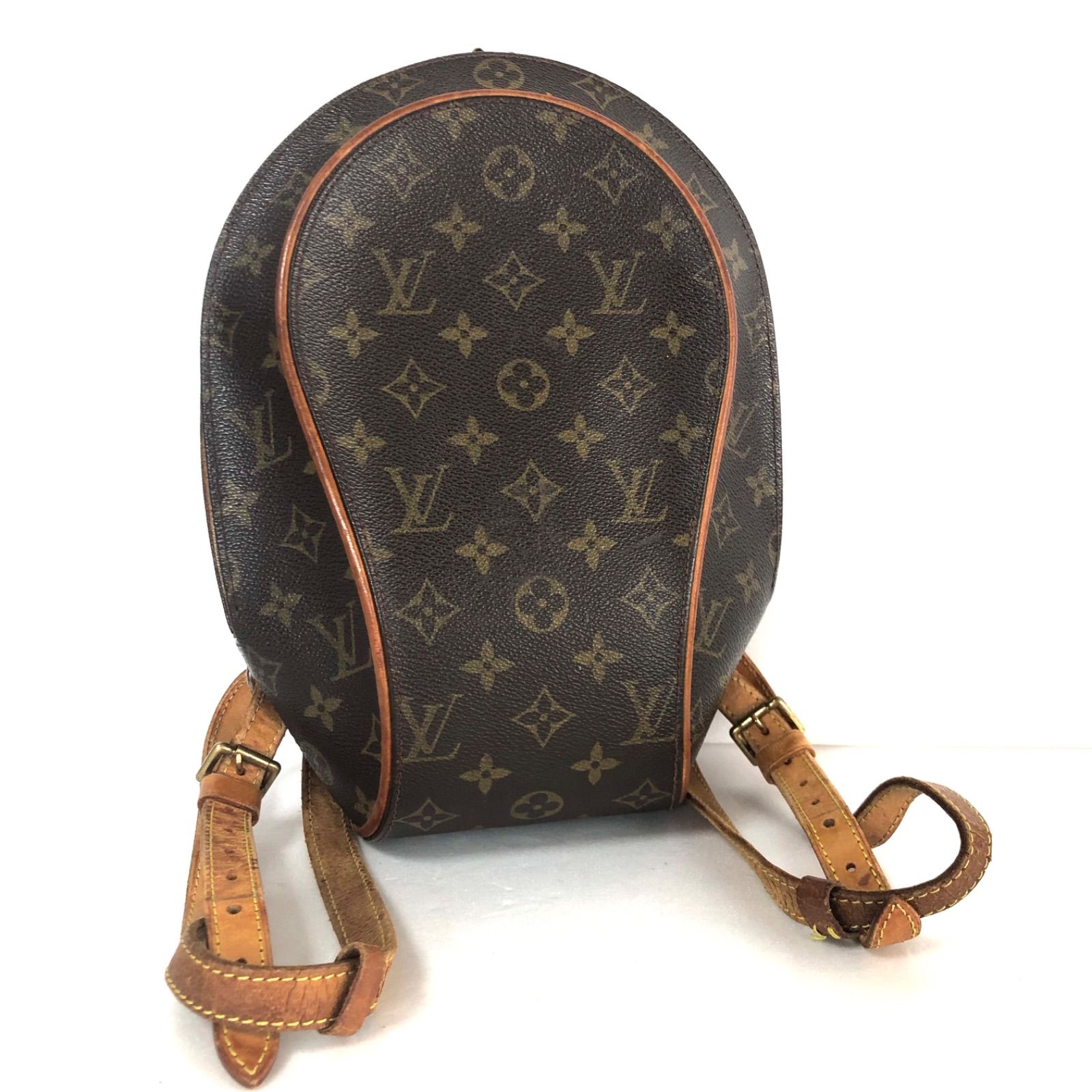 □良品□鑑定済み□LOUIS VUITTON ルイヴィトン モノグラム エリプス サックアド リュックサック バックパック デイパック PVC×レザー  ブラウン ゴールド金具 フランス製 刻印あり - メルカリ