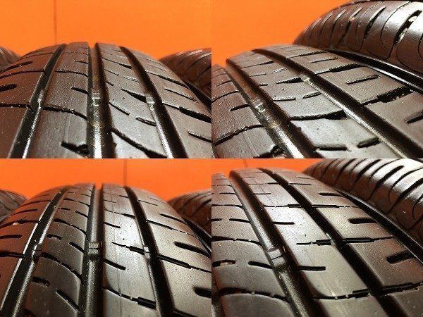 【DUNLOP EC204 145/80R13】夏タイヤ【ダイハツ 純正ホイール 13インチ 4J4HPCD100】20年製 バリ溝 タント ムーヴ等 　　(KTN284) DUNLOP EC204 145/80R13】夏タイヤ【ダイハツ 純正ホイール 13インチ