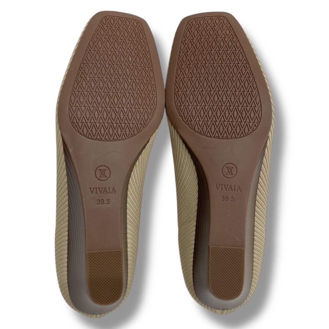 新品 未使用 VIVAIA ビバイア スクエアトゥ ウェッジヒールパンプス