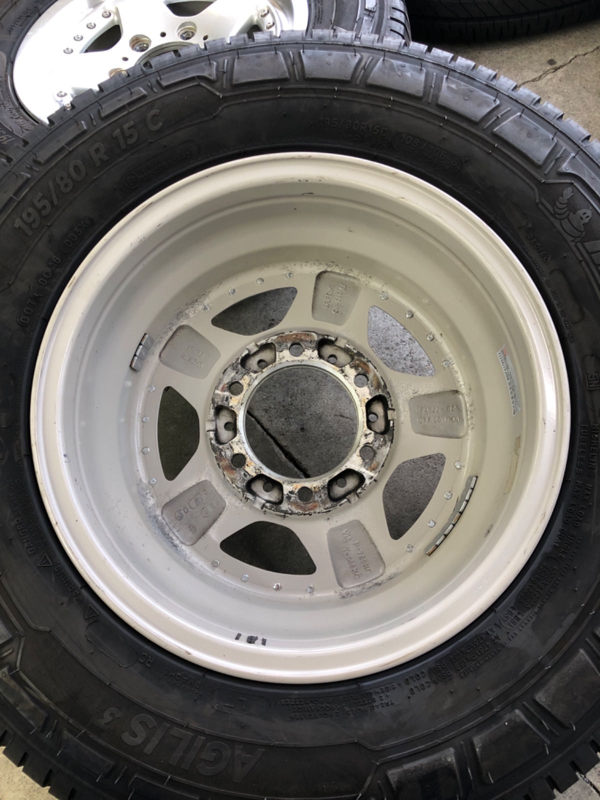 ハイエース 195/80R15 アルミホイール CV928 サマータイヤ 8PR 108/106 