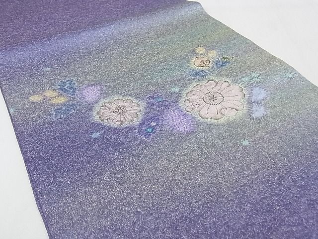 平和屋本店□極上 久保田一竹 幻の辻が花 太鼓柄袋帯 絞り 暈し染め 金  