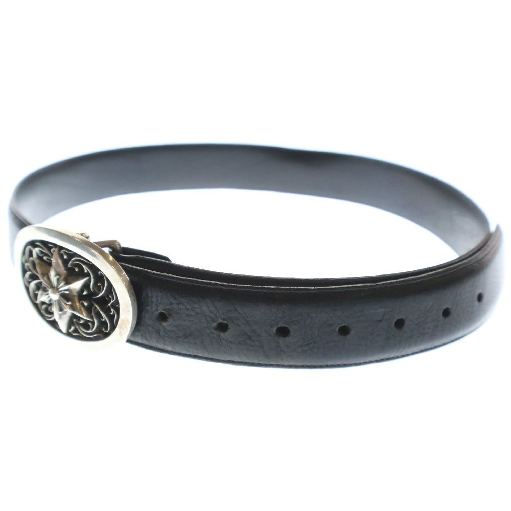 CHROME HEARTS クロムハーツ OVAL STAR STRAP1.5クラシックオーバルスターバックル レザーベルト シルバー BCA360
