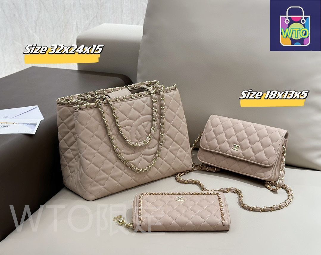 【お財布感覚で持ち歩く♪3色】シャネル ショルダーバッグ 美品☆CHANEL シャネル ショルダーバッグ 財布 3点セットバッグ