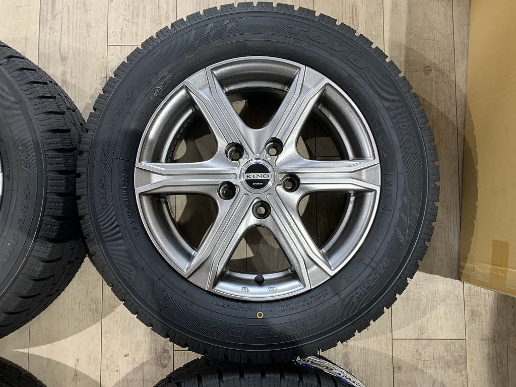 2301006】スタッドレス 新品タイヤ バランスOK KINOSPORTS 15インチ 6J 