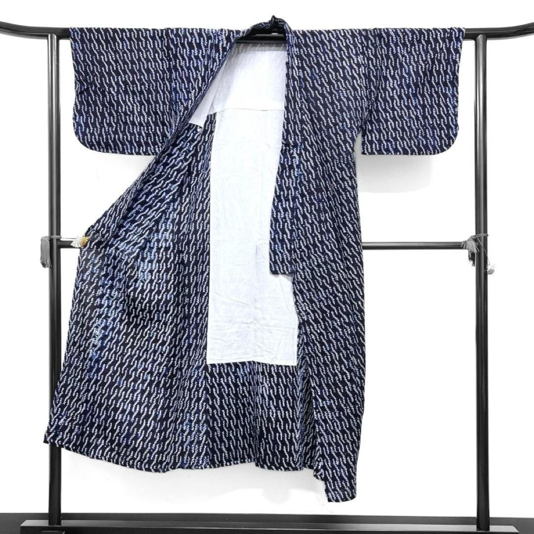 浴衣　有松鳴海絞り　編み込み模様　縦縞　変わり縦縞　着物　064w d 浴衣有松鳴海絞り編み込み模様縦縞変わり縦縞着物064w d