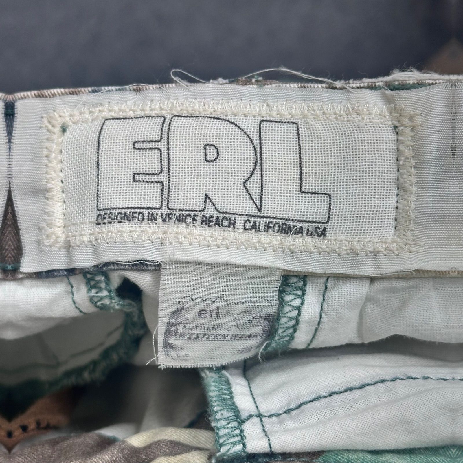 ERL Camo Cargo Pants カモカーゴパンツ 迷彩 イーアールエル L