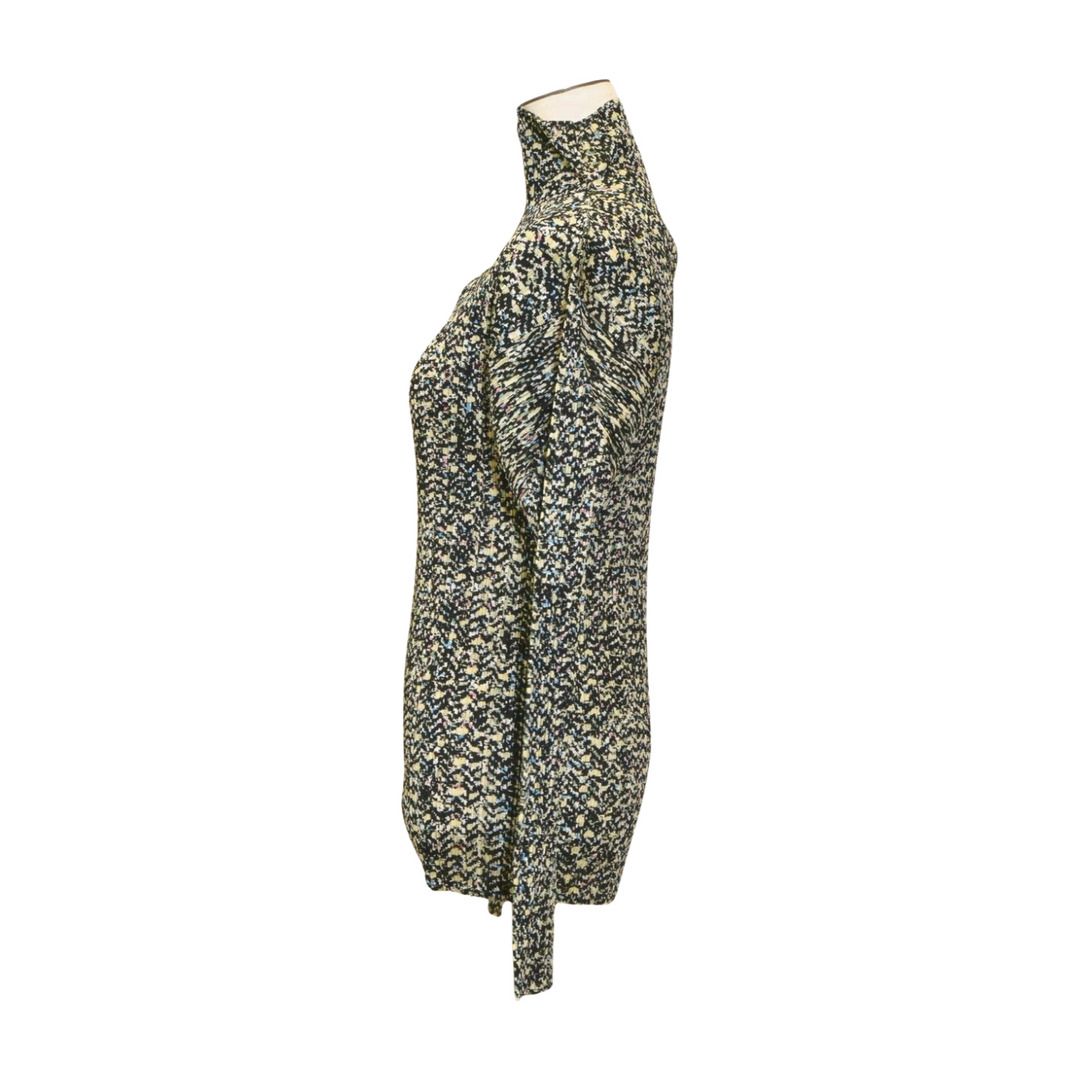 イッセイミヤケ ISSEI MIYAKE プリーツプリーズPLEATS PLEASE マーブルプリントハイネックカットソー ベージュ レディース F-YA1111