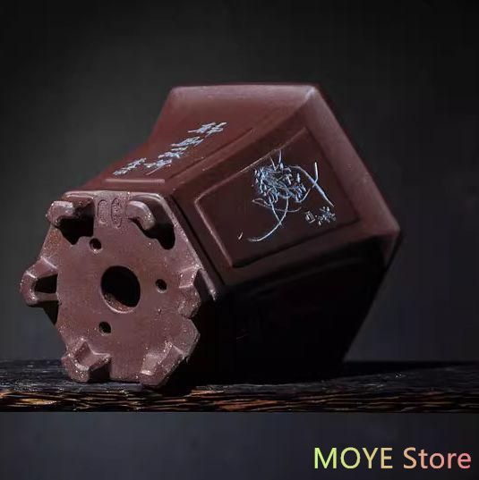 口開き六方鉢 紫砂の鉢 盆栽鉢 植木鉢 小品盆栽鉢 大品盆栽