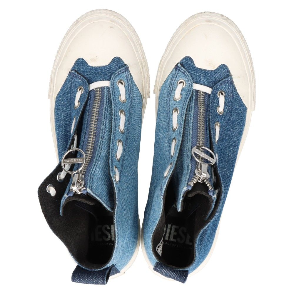 DIESEL (ディーゼル) S-ASTICO MZIP W デニムハイカットジップ DIESEL (ディーゼル) S-ASTICO MZIP W デニムハイカットジップ