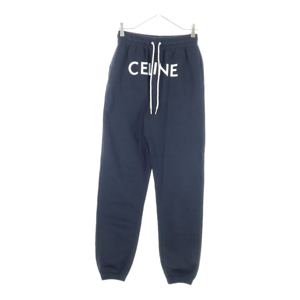 CELINE セリーヌ 22SS フロントロゴプリント スウェット ジョガーパンツ ブラック 2Z056670Q