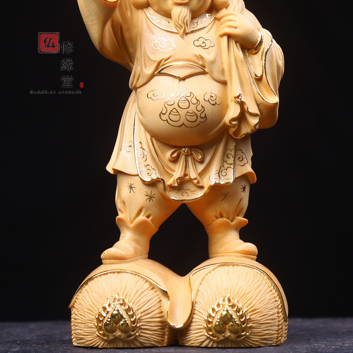 木彫り 仏像 福神大黒天立像 - 工芸品