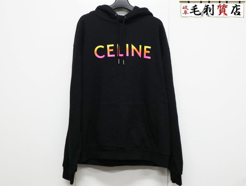 CELINE セリーヌ パーカー サイズXL グラデーション ロゴ ルーズ